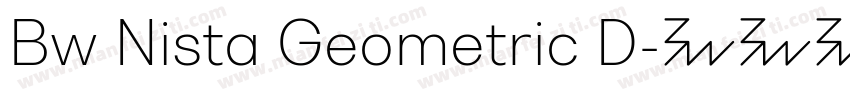 Bw Nista Geometric D字体转换